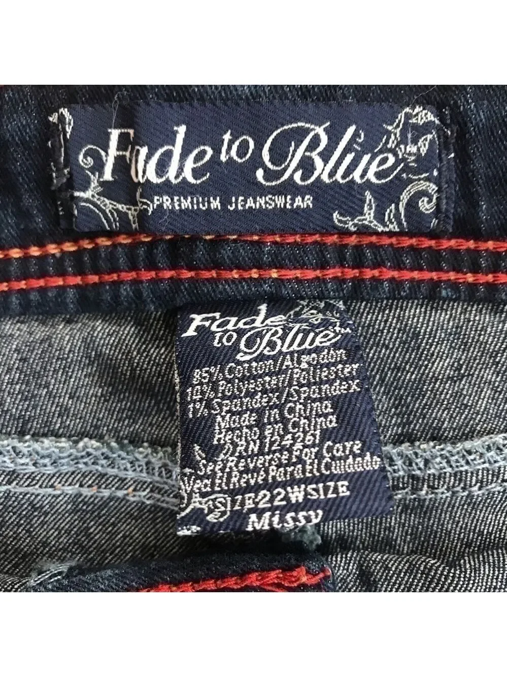 FADE to Blue stretch denim cut offs plus size 22W